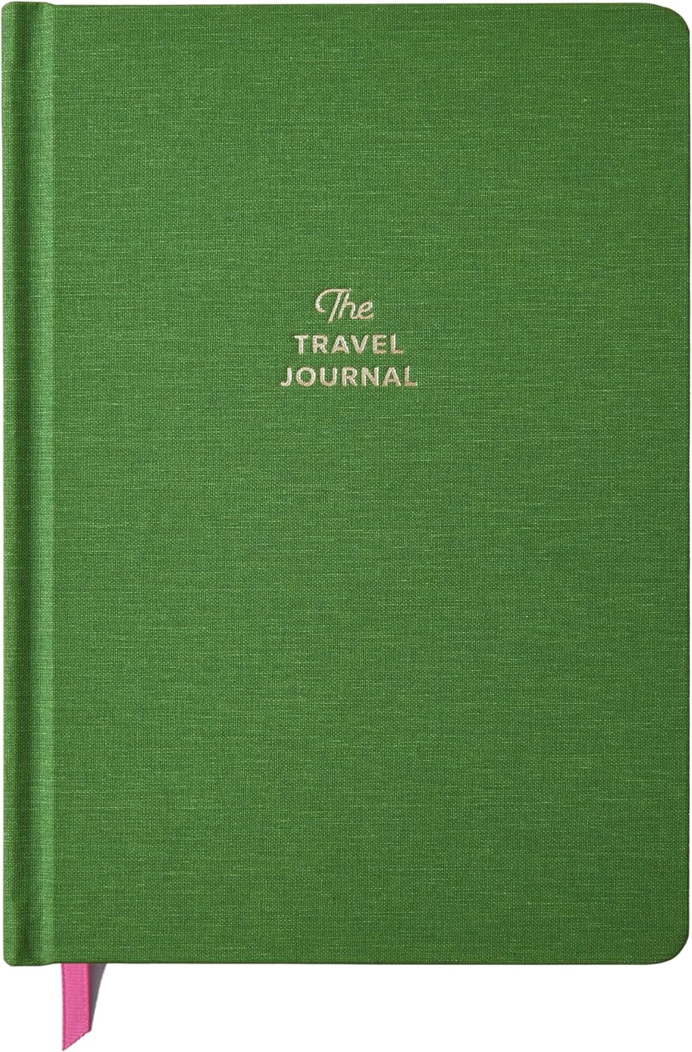 Kunitsa Co. Travel Journal - Guided Notebook for Travelers to Plan & Reflect on Vacations & Trips. Keepsake Travel Gift, Basil Green